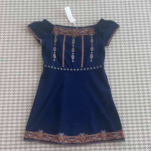 Tory Burch Dresses & Skirts - Tory Burch Nell Blue Embroidered Dress Large